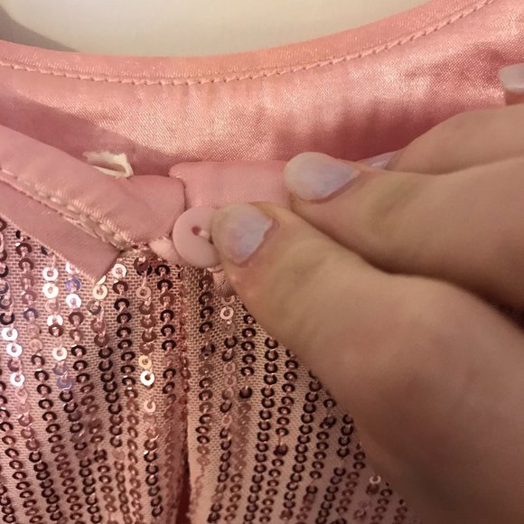 Boutique Pink Sequin Loosely Fitted Cocktail Dress - Picture 7 of 13